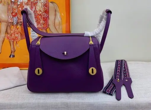 Hermes Lindy Small Bag Purple