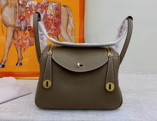 Hermes Lindy Small Bag Dark Brown