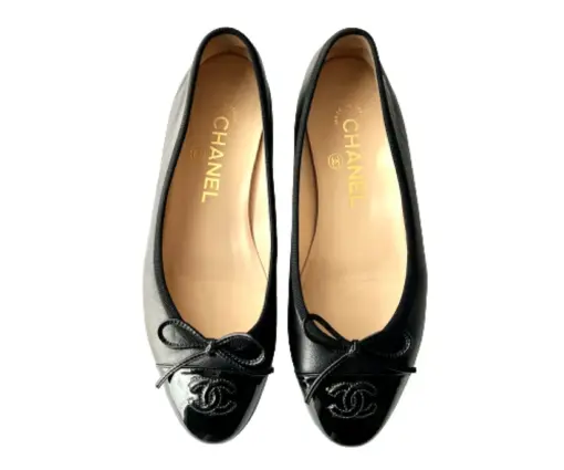 CHANEL Leather Ballet Flats