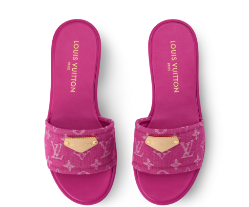 Alternative view of Lily Flat Mule Fuschia Denim